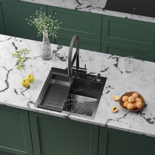 Кухонная мойка Roxen Simple 50x50 PVD blaсk