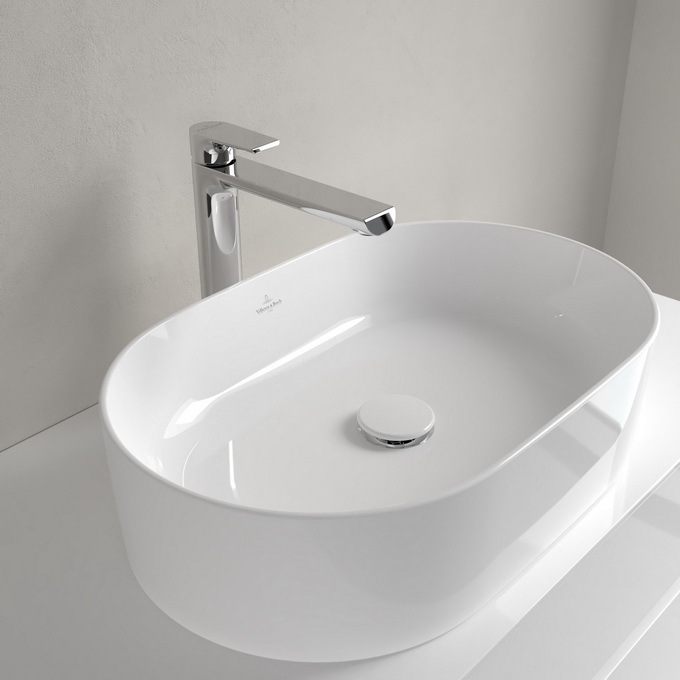 Раковина накладная Villeroy & Boch Collaro 56х36 CeramicPlus  56*36*14,5 альпийский белый