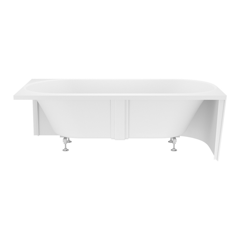 Акриловая ванна 170*80 в наборе 4 в 1 Wellsee Collaro слив-перелив глянцевый белый