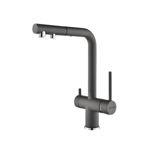 Смеситель PAULMARK SERPENTINE (серый/серый металлик)