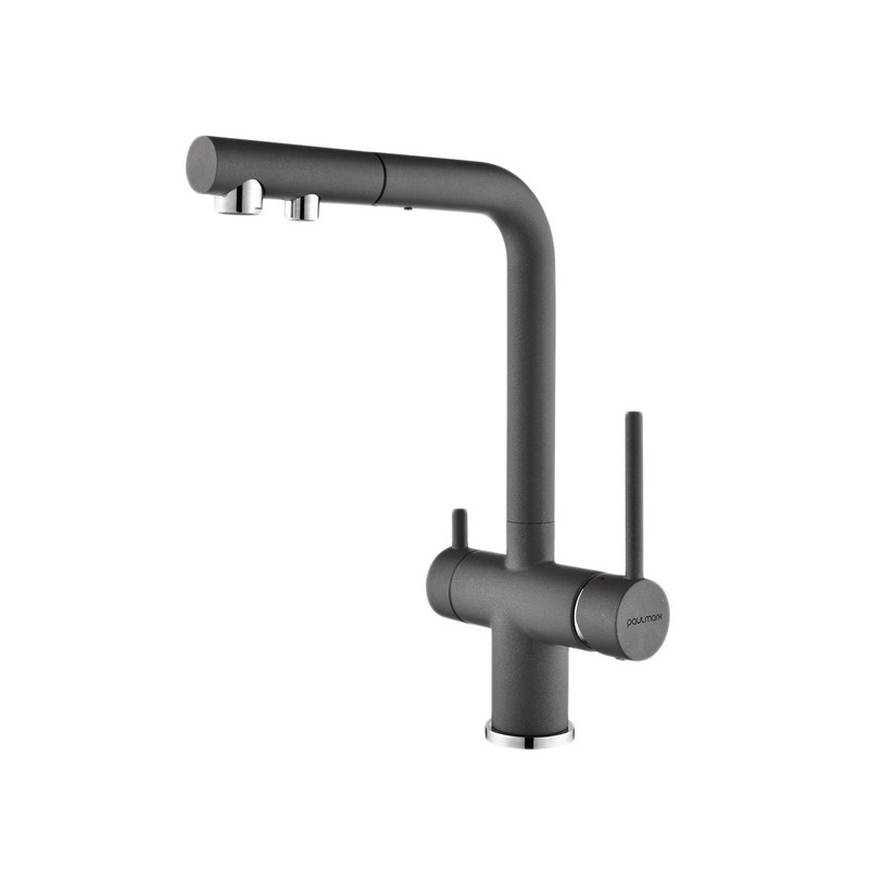 Смеситель PAULMARK SERPENTINE (серый/серый металлик)