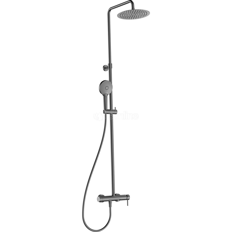Душевая стойка AQUAme Siena  3 режима, с поворотным изливом, графит