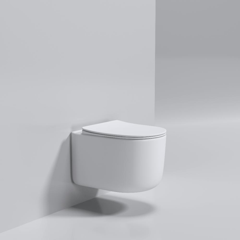  подвесной унитаз Bohema Flow матовый белый с крышкой