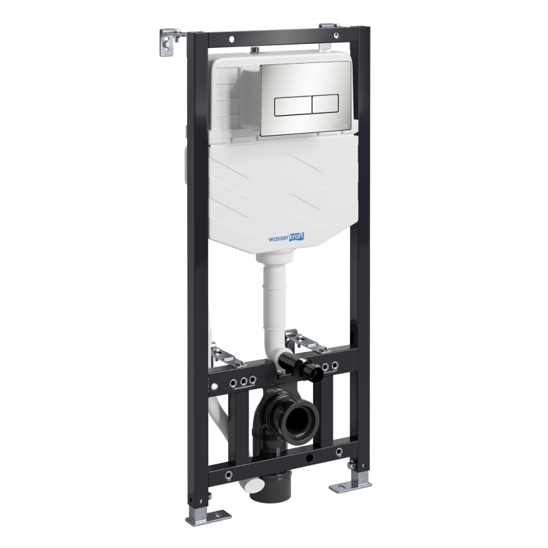 Система инсталляции для унитазов Aller с кнопкой в цвете сатин