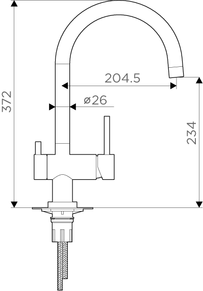 Смеситель для кухни Omoikiri Yamada-WH белый/хром