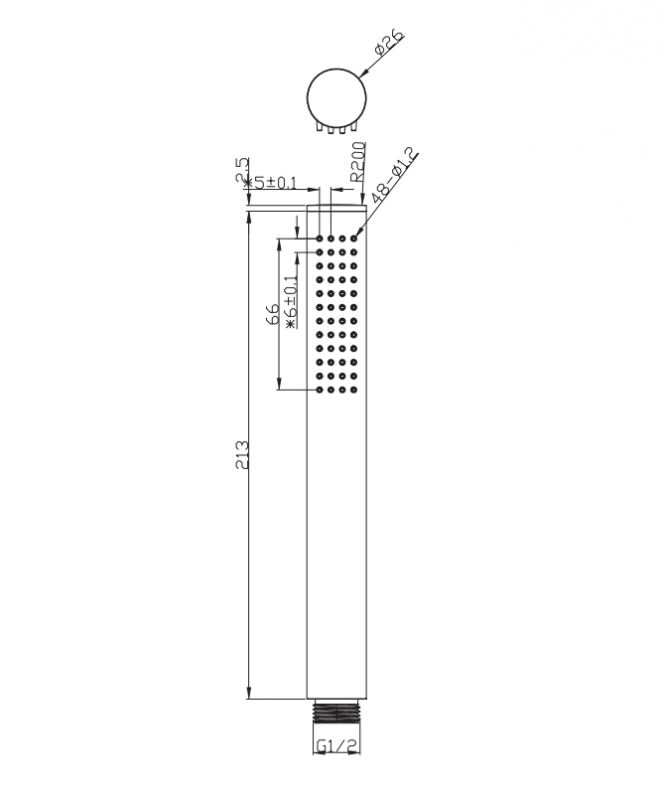 Душевая лейка Omnires Y, латунь