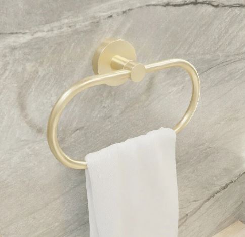 Полотенцедержатель кольцо Fixsen Comfort Gold, 21 см, цвет золото брашированное