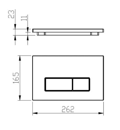Кнопка смыва Boheme, черный