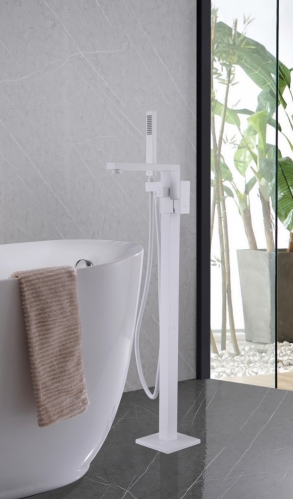 Смеситель ABBER Daheim напольный, белый матовый