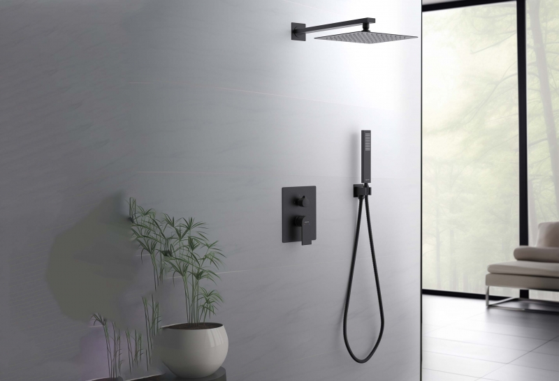 Душевая система скрытого монтажа Aquatek Лира черный 