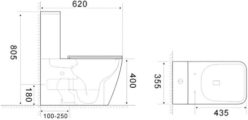 Унитаз напольный MANLIO Tornado CeruttiSPA безободковый с крышкой duroplast, soft-close, белый