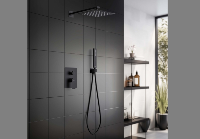 Душевая система скрытого монтажа Aquatek Лира черный 