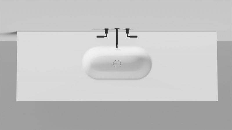 Раковина-столешница  ONDA FLOW OVAL 110*50