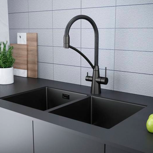 Смеситель PAULMARK SIEGEN (черный/вороненая сталь)