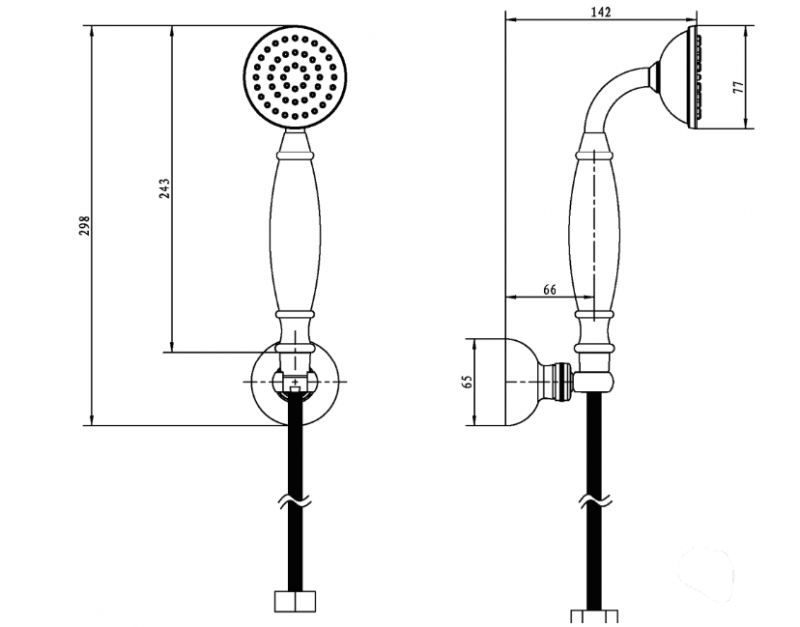 Душевой набор Boheme Medici, бронза