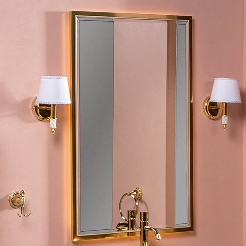 Зеркало Armadi Art Monaco 70 см с подсветкой, капучино, золото