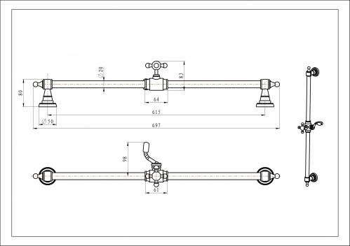 Штанга душевая Boheme Medici