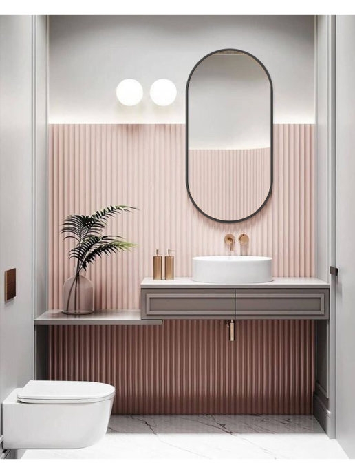 Зеркало индивидуальный заказ Color Black 50x90 