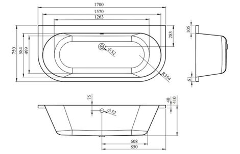 Акриловая ванна Lavinia Boho Art 170х75 с экраном и ножками