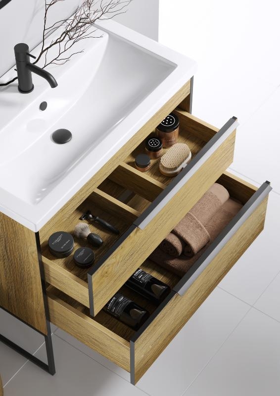 Тумба Aqwella Fargo 70 с умывальником дуб балтийский