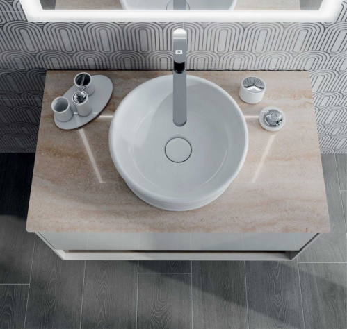 Раковина Kerama Marazzi CIRCO накладная 36, белая глянцевая