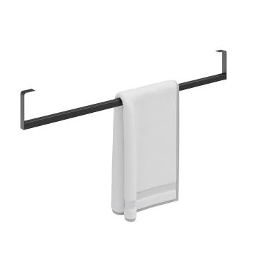 Держатель для полотенец к раковинам LOGICA  с крепежом, черный матовый