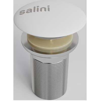 Донный клапан Salini D 501 без перелива, S-Sense, белый глянцевый