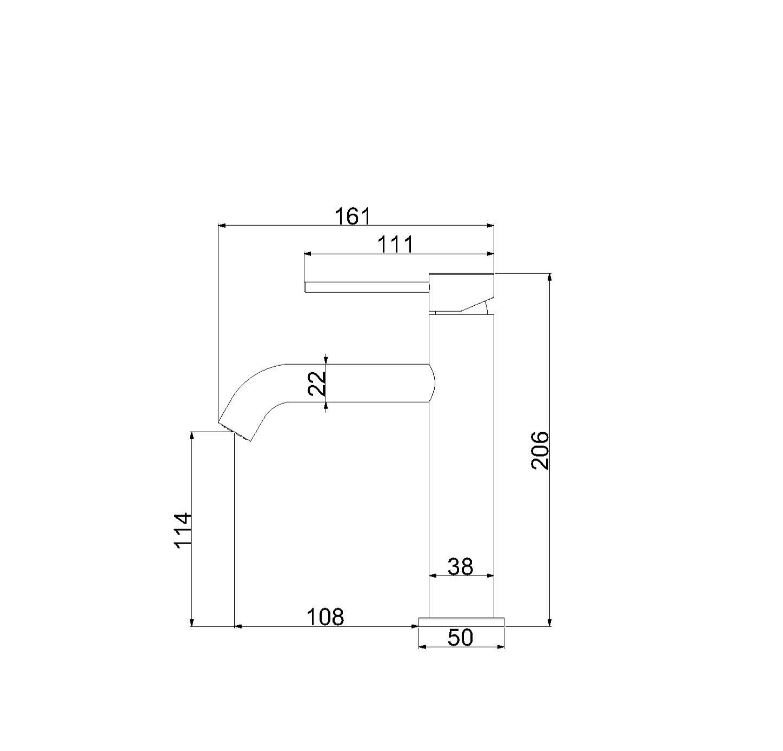 Смеситель для раковины Vincea City  нержавеющая сталь