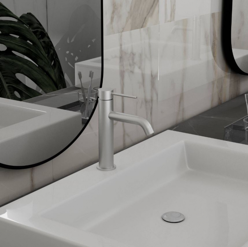 Смеситель для раковины Vincea City  нержавеющая сталь