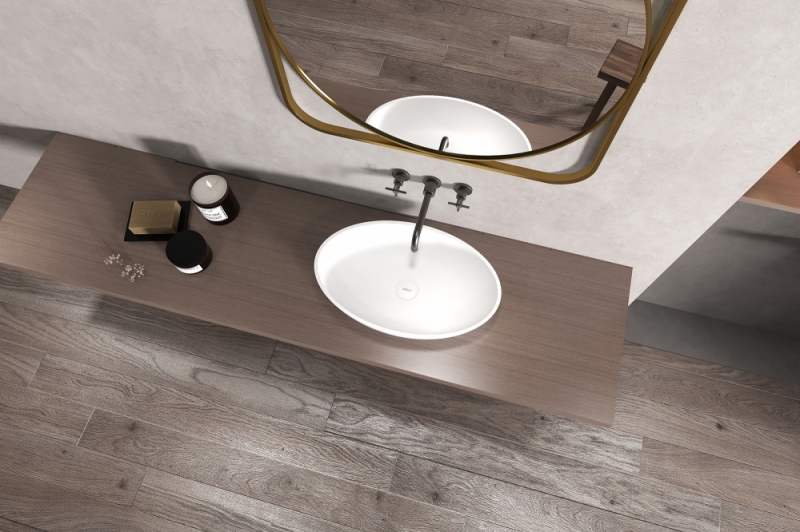 Раковина накладная ABBER Stein белая матовая