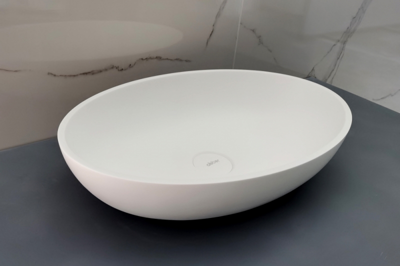 Раковина накладная ABBER Stein белая матовая