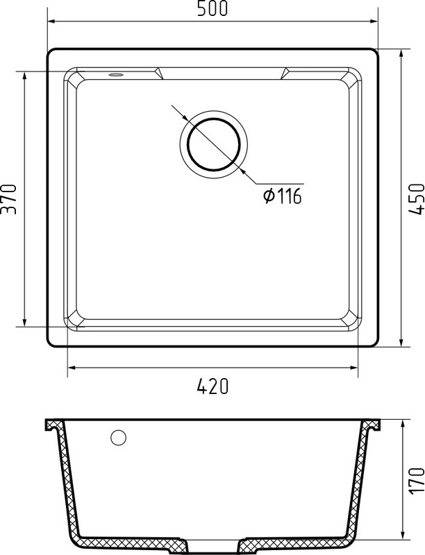 МОЙКА КУХОННАЯ GRANFEST URBAN