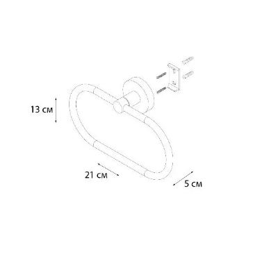 Полотенцедержатель кольцо Fixsen Comfort Gold, 21 см, цвет золото брашированное