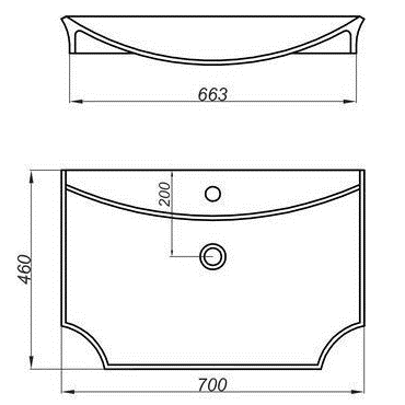 Раковина Aqwella La Donna 70*46