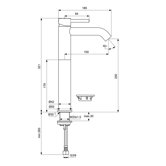 Смеситель Ideal Standart Ceraline для раковины