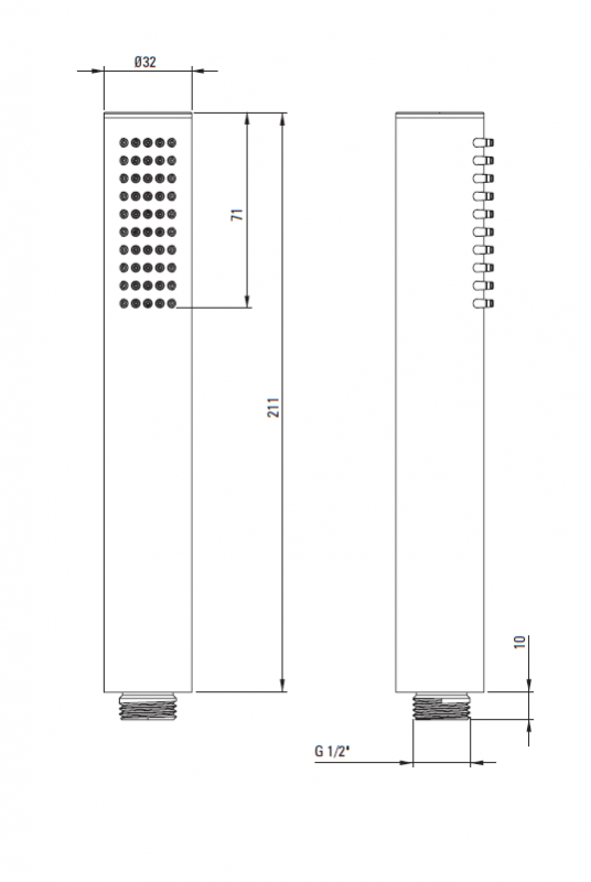 лейка для душа DEANTE SILIA, 1-функция