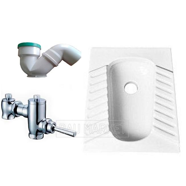 Чаша Belezzo Генуя керамическая в комплекте со смывом B06 и сифоном