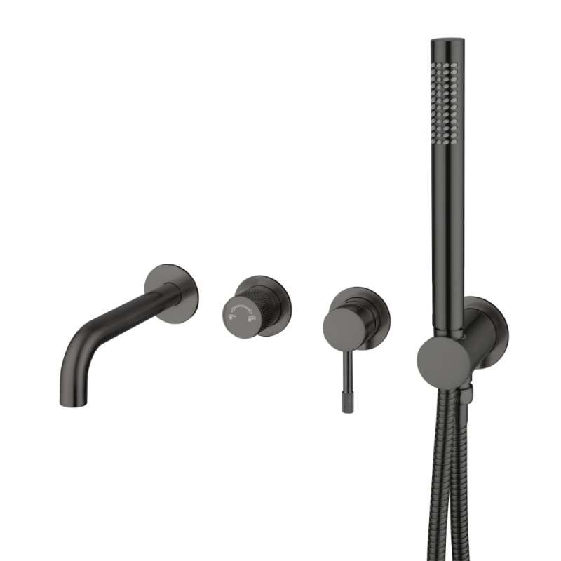 Смеситель для ванны BOHEME UNO скрытый монтаж графит