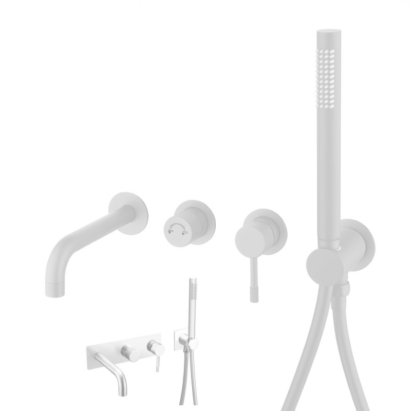 Смеситель для ванны BOHEME UNO скрытого монтажа Белый