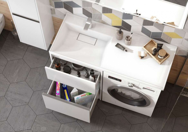 Умывальник Акватон Лондри 120x50 (левый)