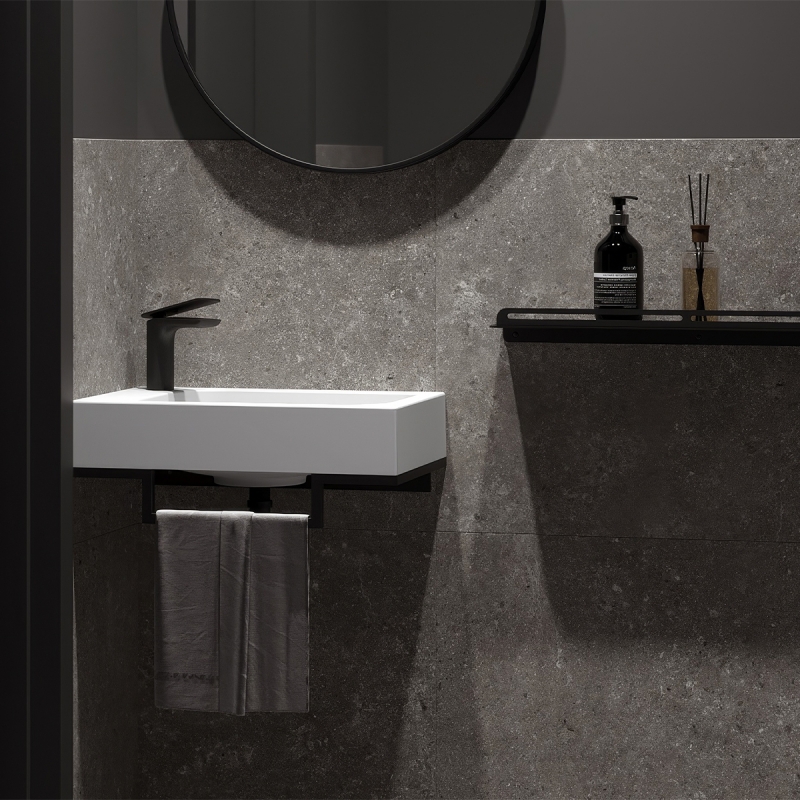 Умывальник ТЕМПО-2 ЧЕРНЫЙ 50*30 в комплекте