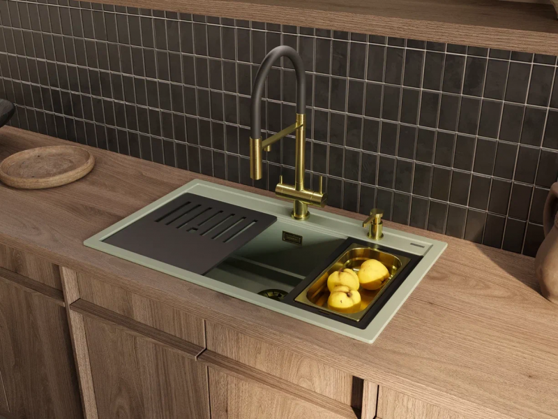 Смеситель для кухни Omoikiri Kanto-LG светлое золото