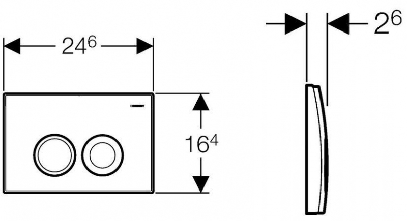 Кнопка смыва Geberit Delta 21 глянцевый хром