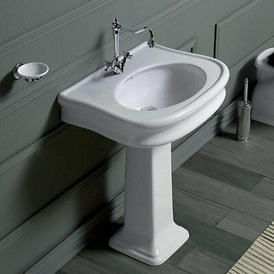 Раковина подвесная SIMAS Lante 70x54 см, цвет белый+пъедестал