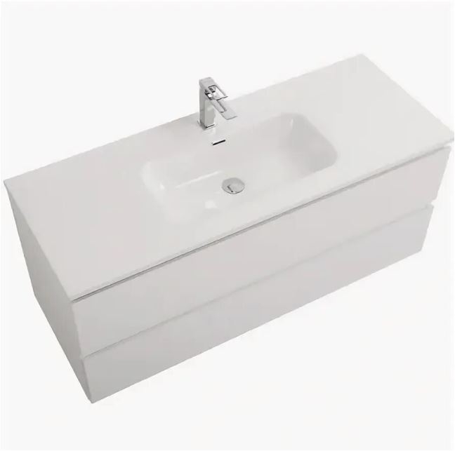 Раковина BelBagno керамическая  121x46 см мебельная  белая