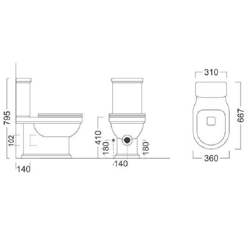 Унитаз Kerama Marazzi Pompei напольный с крышкой, универсальный выпуск