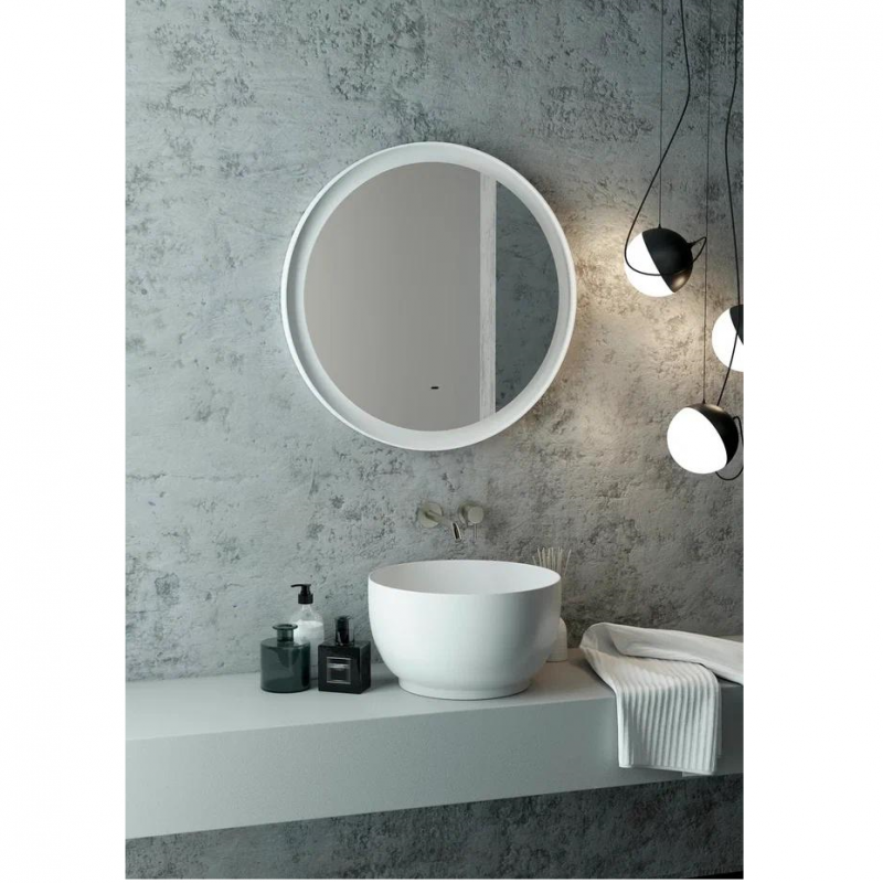 Зеркало Континент Planet White LED 60*60 холодная подсветка