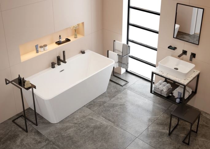 Акриловая ванна, DEANTE HIACYNT пристенная/отдельно стоящая, прямоугольная - 160 см