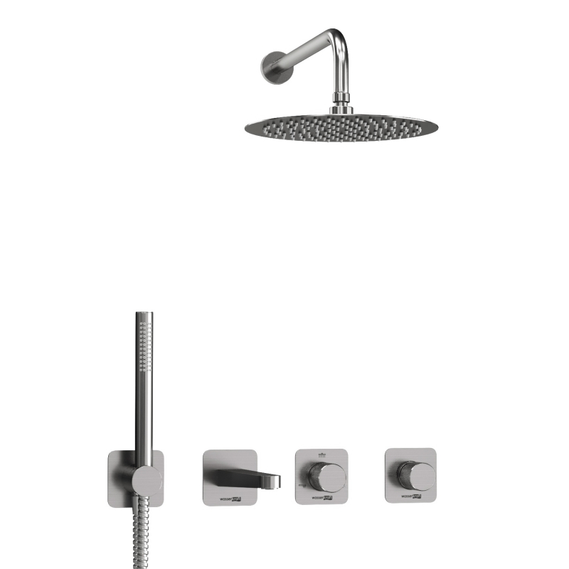 Встраиваемый комплект для ванны с верхней душевой насадкой, лейкой WASSER KRAFT TAUBER