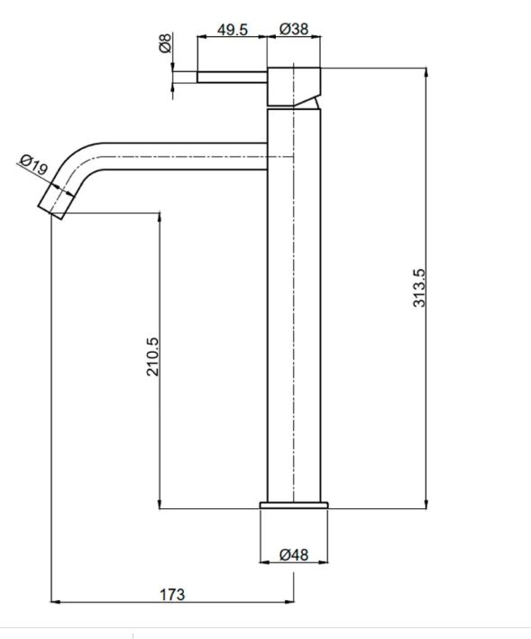 Смеситель для умывальника однорычажный AQUAme Siena графит
